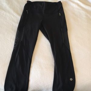 Lululemon mesh back leggings. Crop.